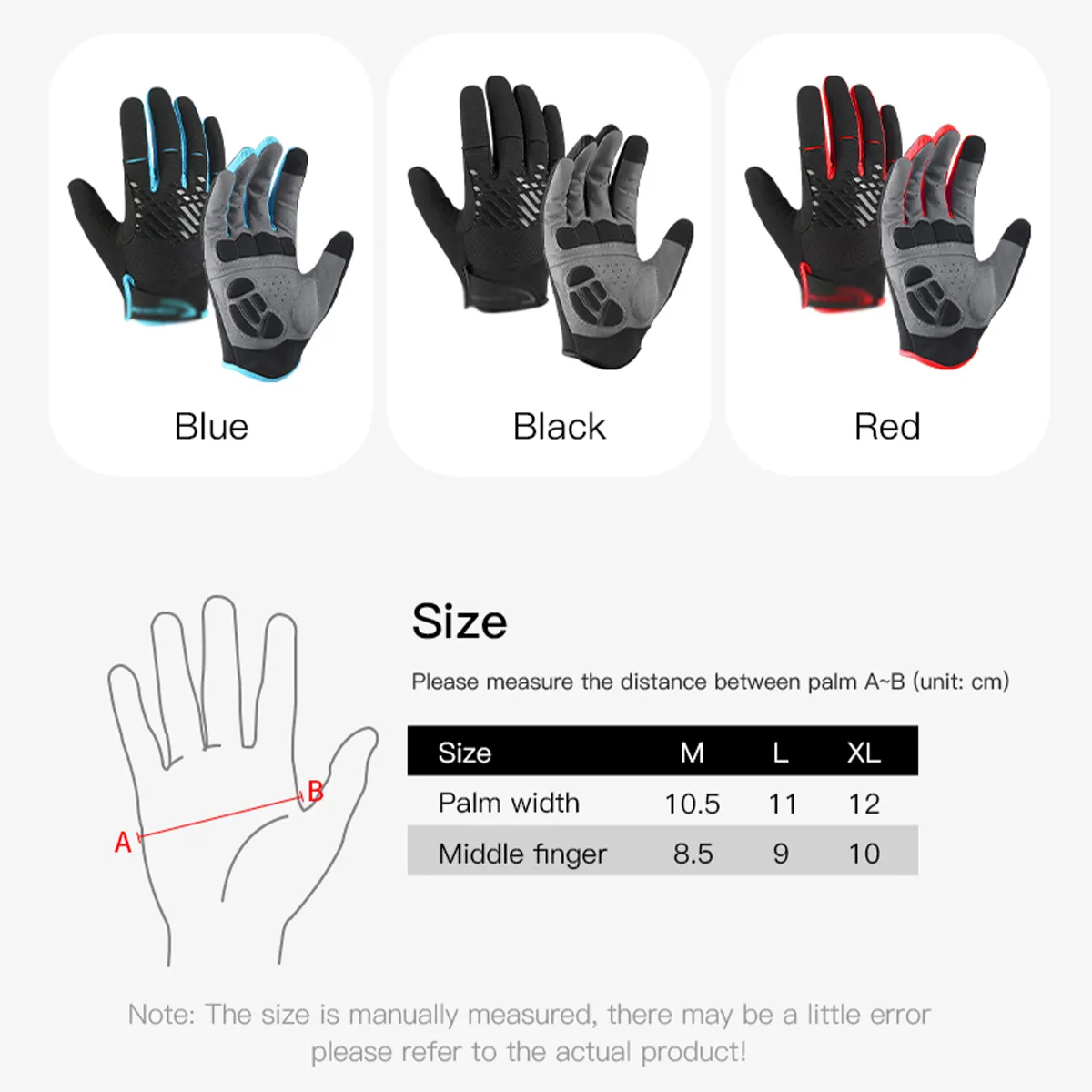ATURE - Guantes Ciclismo Bicicleta Touch Con Palma Anti Golpes Mtb