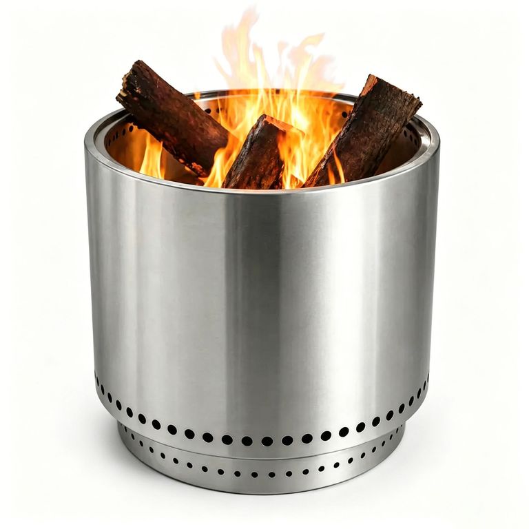 TSKY CHILE SHOPPING Chimenea sin humo 50cm, hoguera de acero inoxidable 304 para exteriores fogatas sin humo