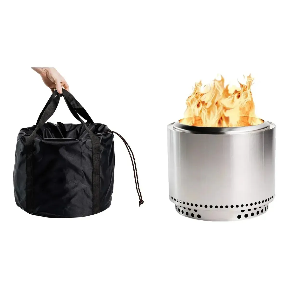 Chimenea sin humo 50cm, hoguera de acero inoxidable 304 para exteriores fogatas sin humo, marca TSKY CHILE SHOPPING - Foto 2