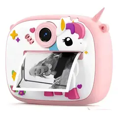 GENERICO - Cámara Instantánea Para Niños Con Impresora Cámara Digital Rosa