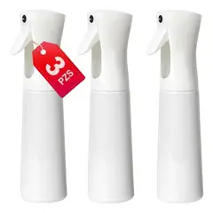 KUANGYE - 3 Botella Rociadora De Agua De 300 Ml Para Cabello