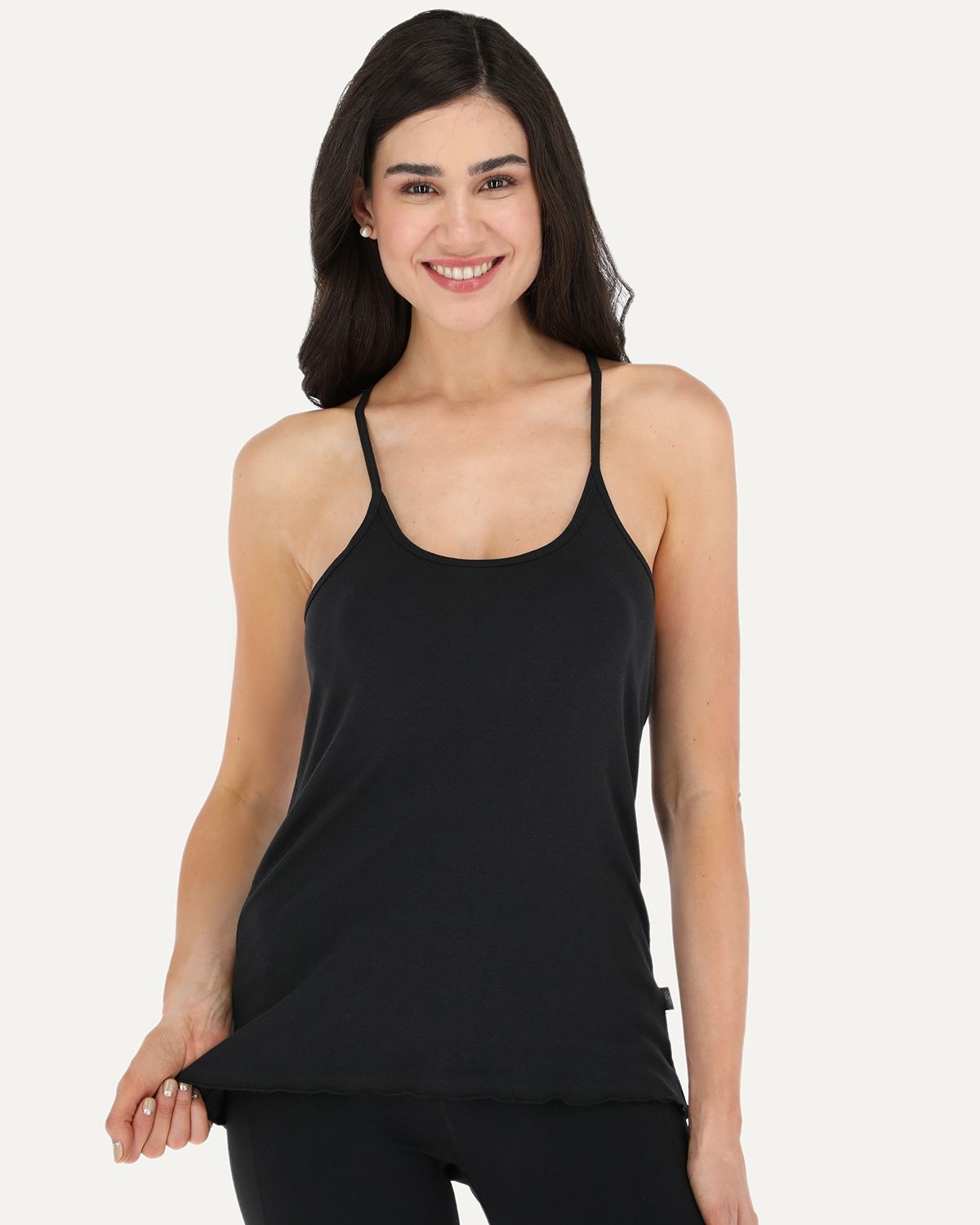 FLORES Polera Rib Sin Mangas Mujer Flores