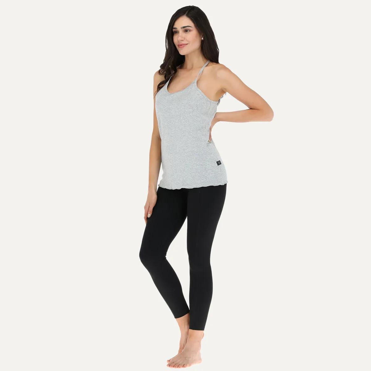 FLORES - Polera Rib Sin Mangas Mujer Flores