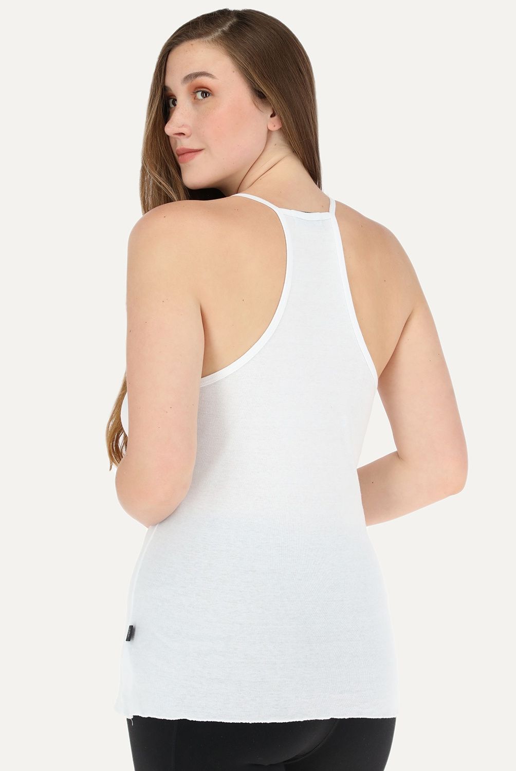 FLORES - Polera Rib Sin Mangas Mujer Flores