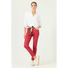 PRIVILEGE - Pantalon Skinny Rojo Cod 0200065
