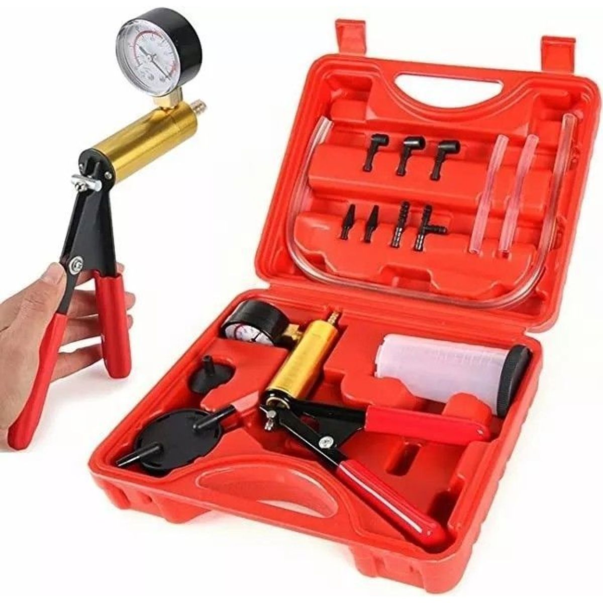 GENERICO - Set Bomba Purgador Sangrador De Frenos Prueba De Vacío