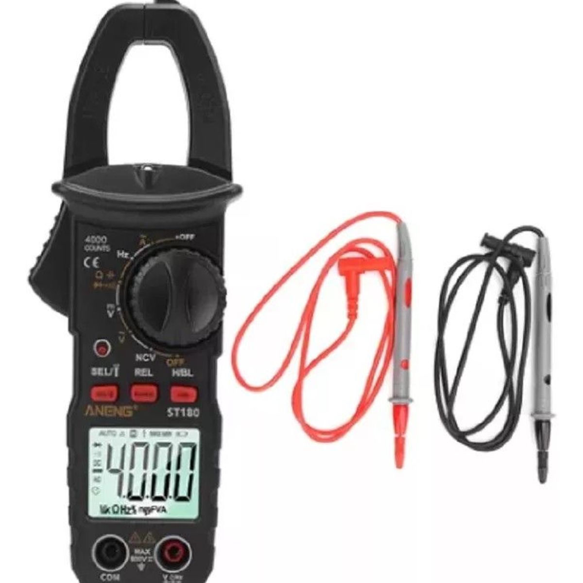 GENERICO - Amperímetro De Tenaza Tester Multimetro Digital Lcd St180