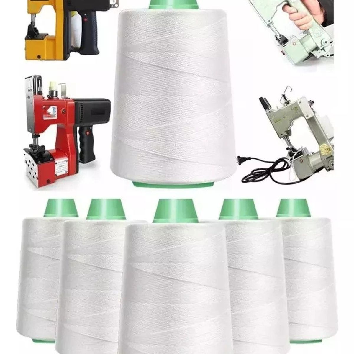GENERICO - Hilo 100% Poliester Cerrar Cosedora Sacos Pack 10