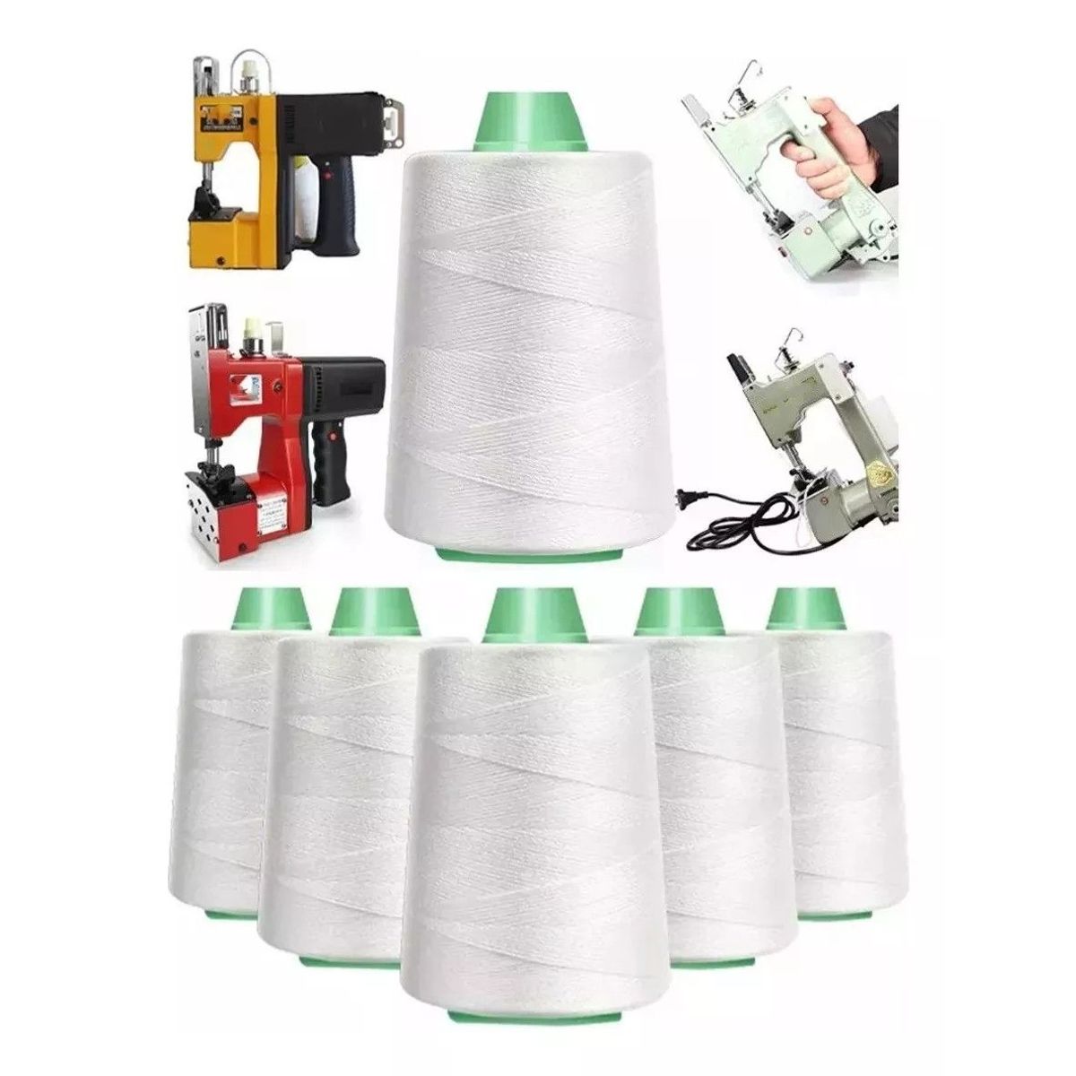 GENERICO - Hilo 100% Poliester Cerrar Cosedora Sacos Pack 10