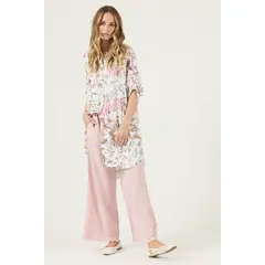 PRIVILEGE - Pantalon De Lyocell Straight Rosa Cod 2013575