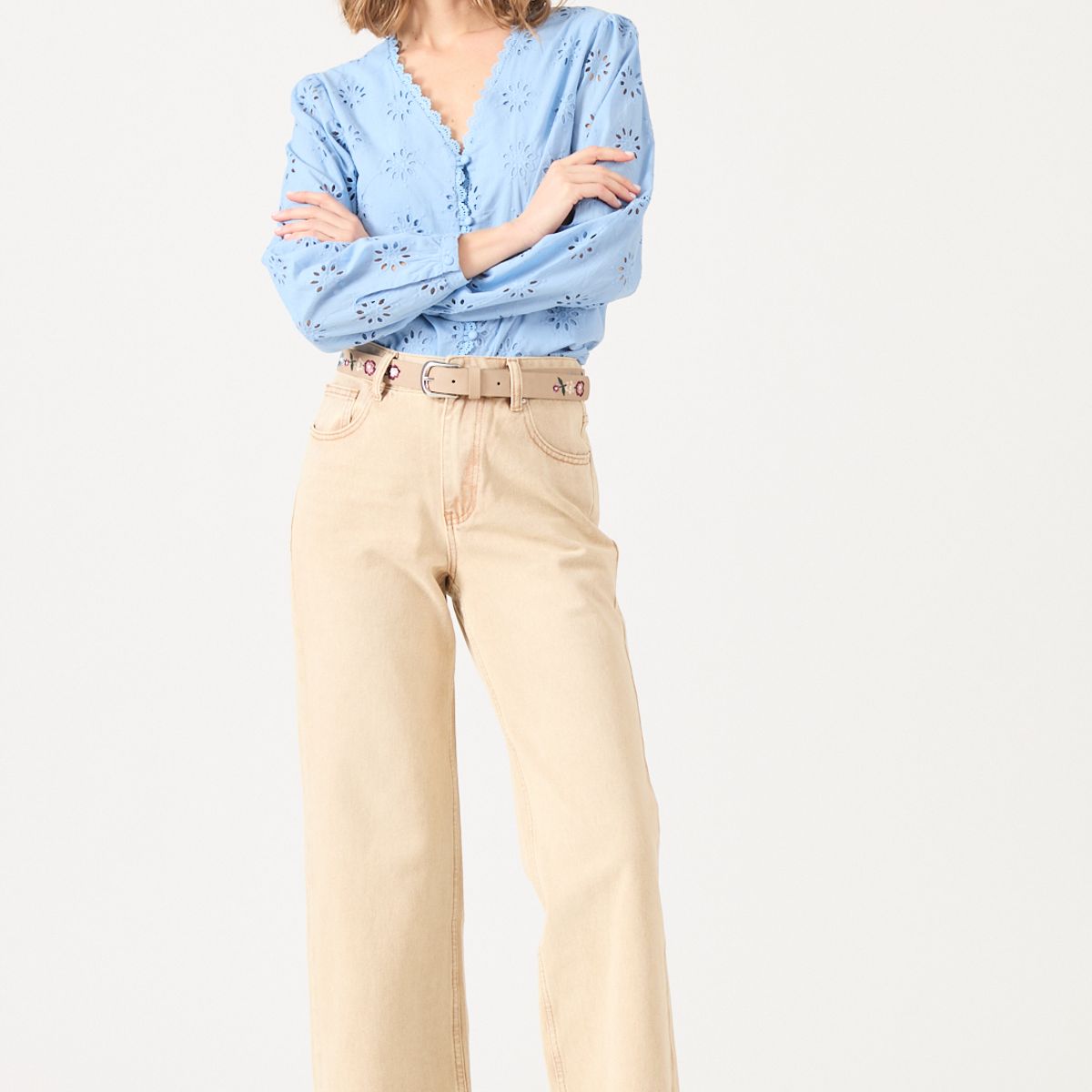 PRIVILEGE - Jeans Beige Cod 2400476