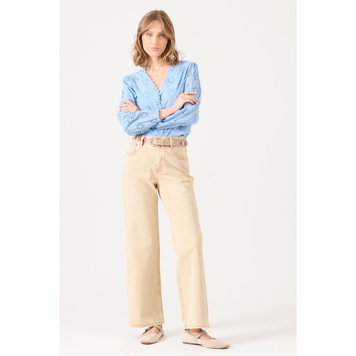 PRIVILEGE - Jeans Beige Cod 2400476