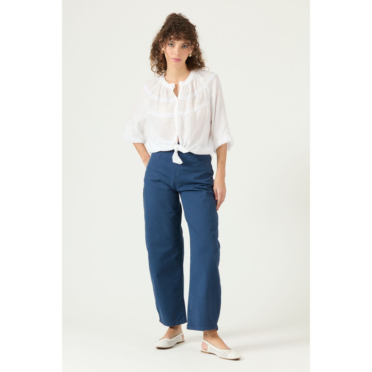 PRIVILEGE - Jeans Barrel Azul Cod 2401025