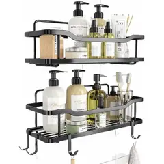 GENERICO - Organizador De Ducha Repisa Baño Set 2 Inoxidable