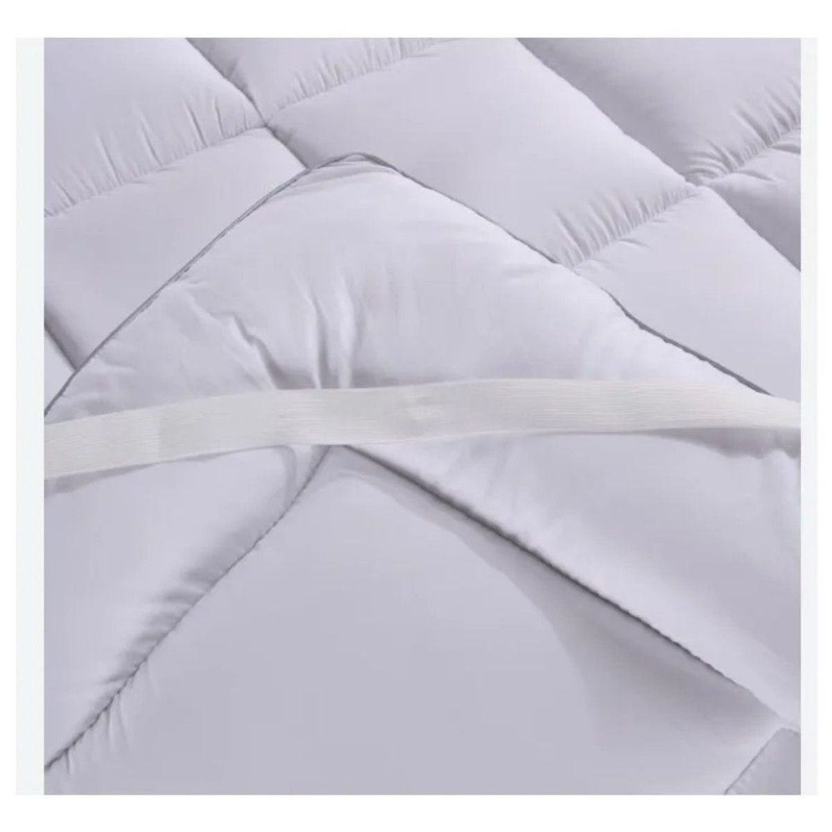 GENERICO - Cubrecolchón Topper Ultra Acolchado King Plaza 2.5 Blanco