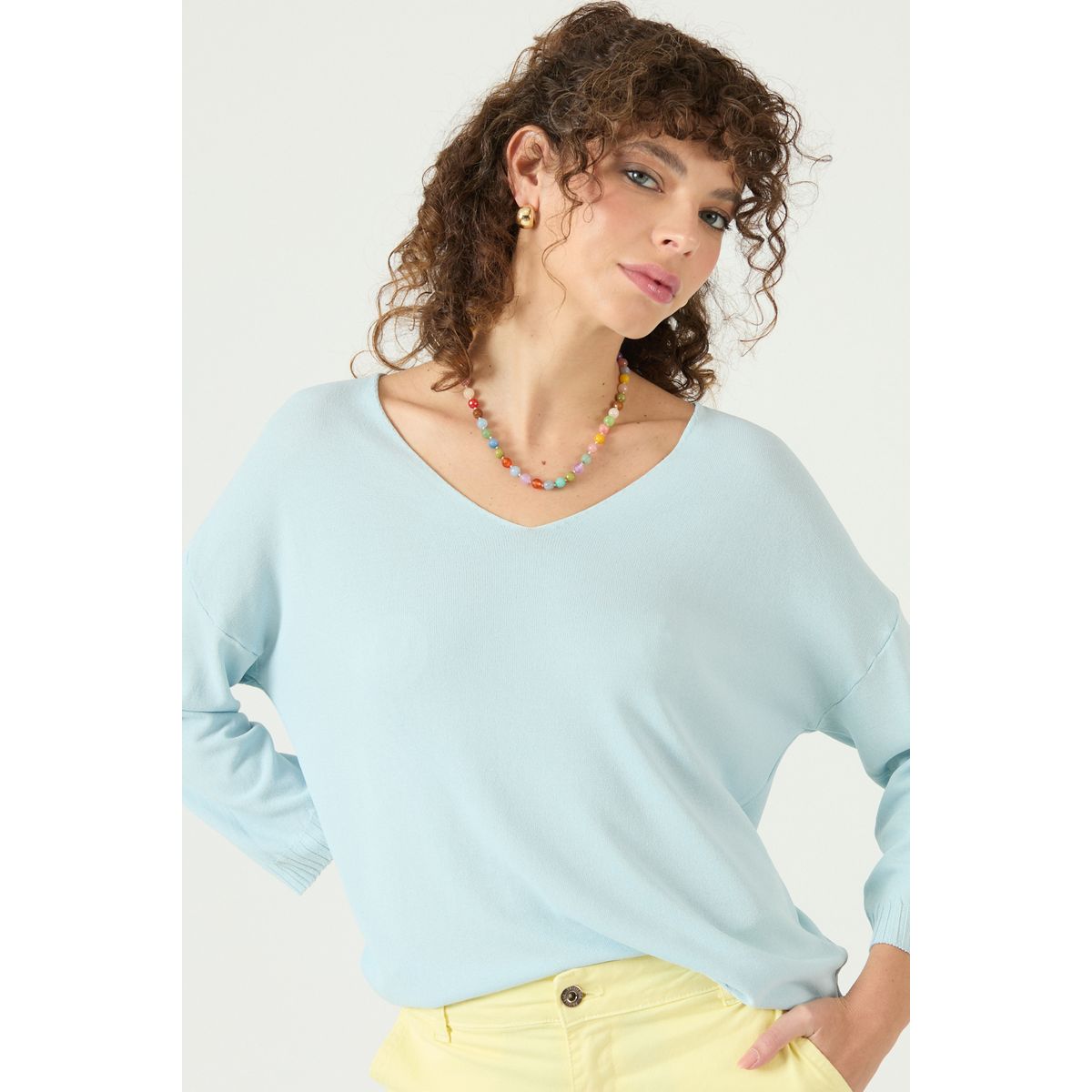PRIVILEGE - Sweater Celeste Cod 5406375