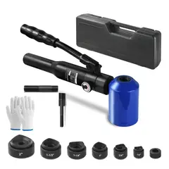 GENERICO - Juego Sacabocados Kit De 12 A 2 Pulg Perforador Hidráulico