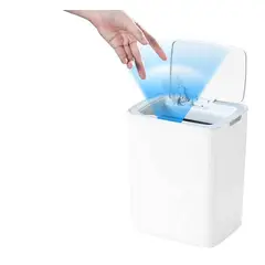 KUANGYE - Papelero Basurero Baño Automático Sensor Inteligente Blanco