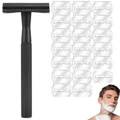 GENERICO - Afeitadora Manual Con 20 Cuchillas Regalos Para Hombres-Negro