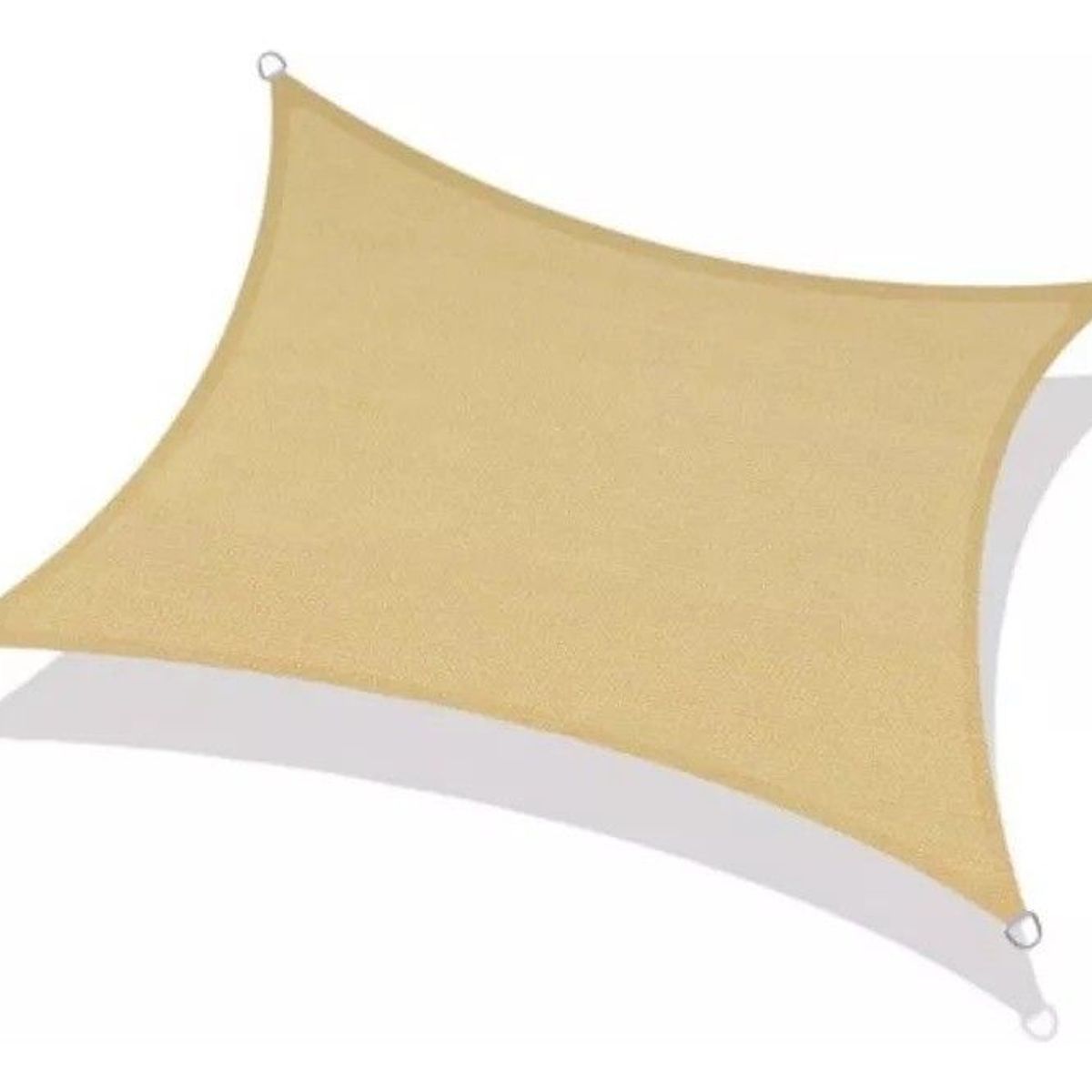 GENERICO - Malla Sombreadora Toldo Vela Rectangular 6x4 Hdpe Beige