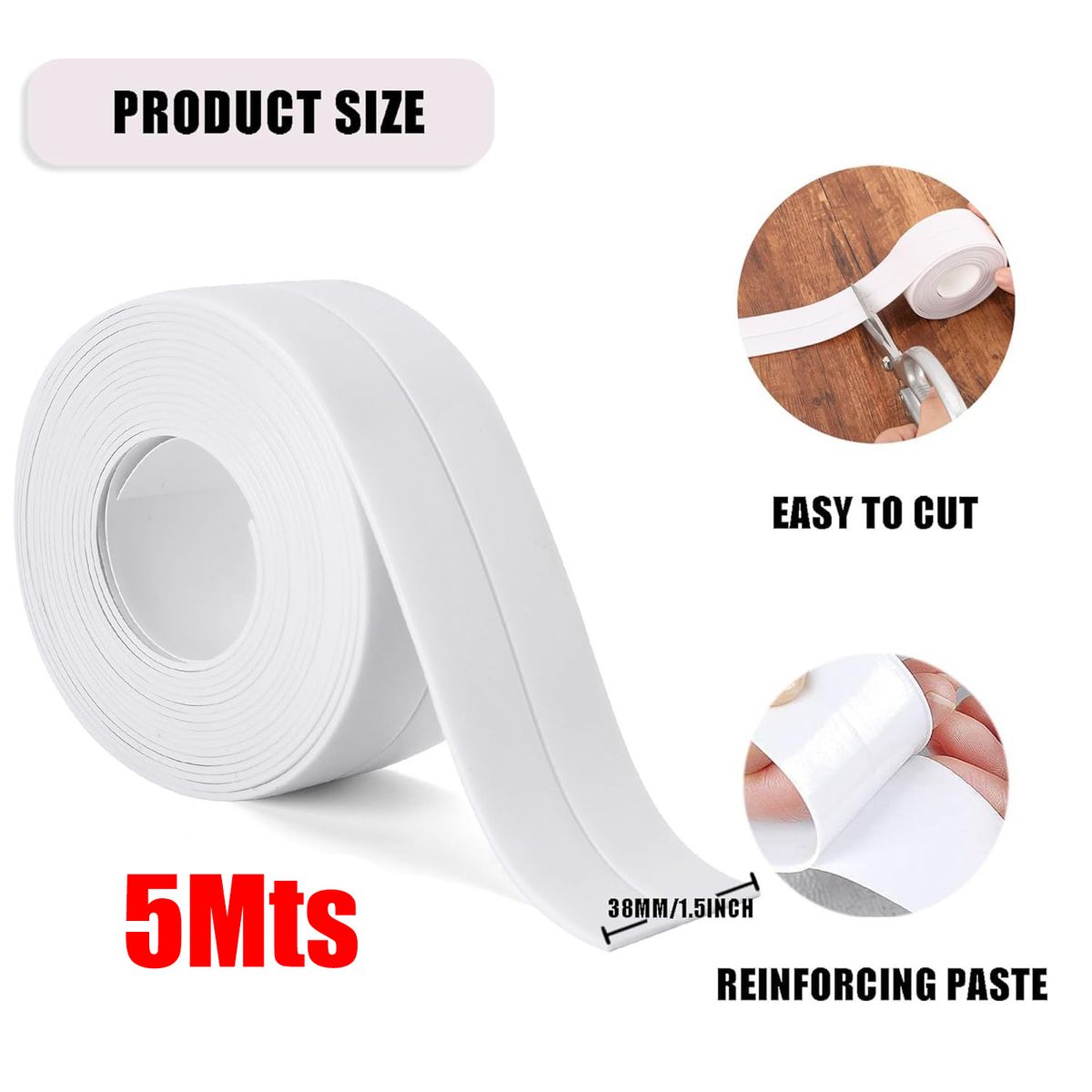 2pcs Cinta Gaffer Cinta Adhesiva Impermeable Cocina Baño 5m, marca KUANGYE - Foto 2