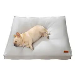GENERICO - Cama Para Perros Grandes Xl 120x90cm Confort Suave Mascotas Blanco Liso