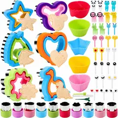 KUANGYE - 59pcs Juego De Sándwich De Pan Y Animal Con Formas Múltiples