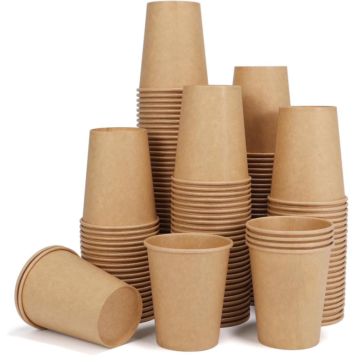 KUANGYE - Vasos Polipapel Kraft Carton Descartable 8 Oz Pack 200 Und