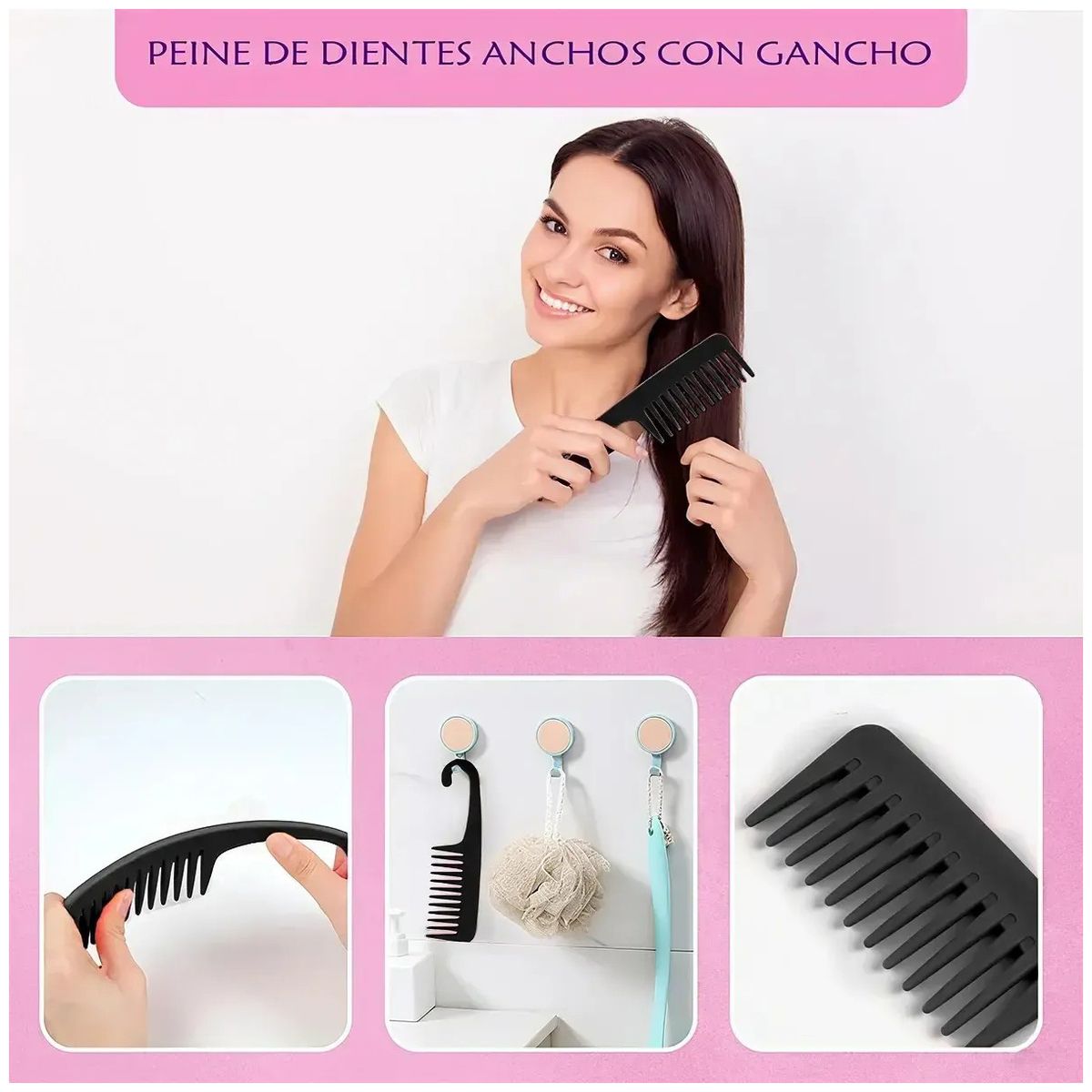 KUANGYE - Kit 28pz Peine De Masaje De Cepillo Adecuado Cabello Rizad
