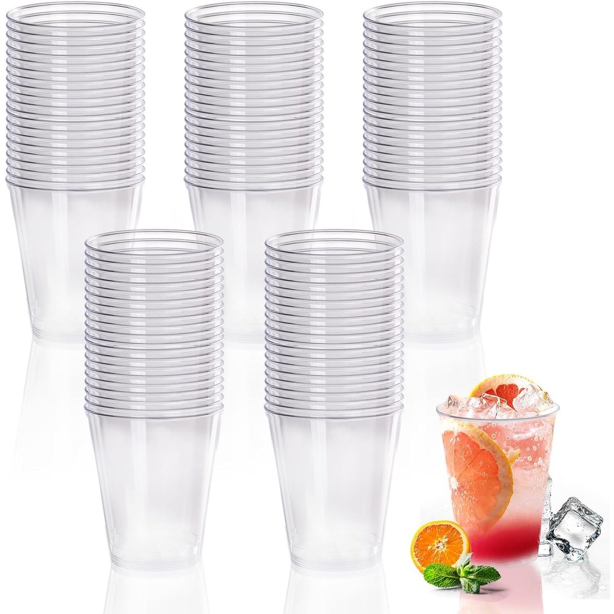 KUANGYE - 100 Vasos Desechables Cerveceros Shot Postres Pocillos 150ml