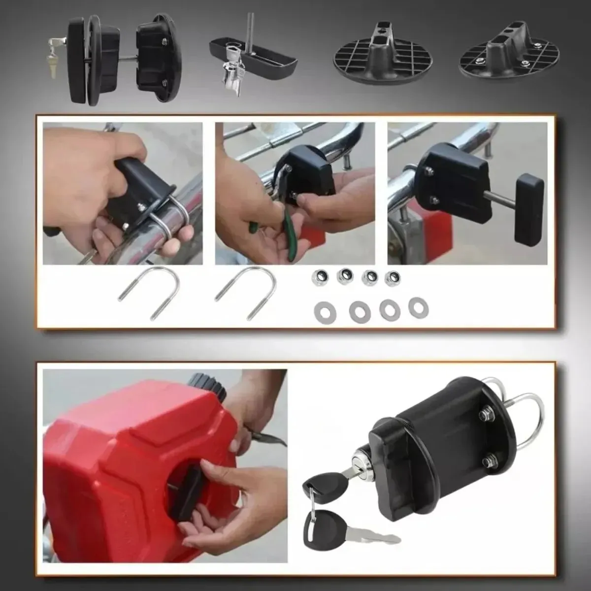 U BUY - Bidón De Bencina Portátil Moto Plastico Con Llave Fijacion