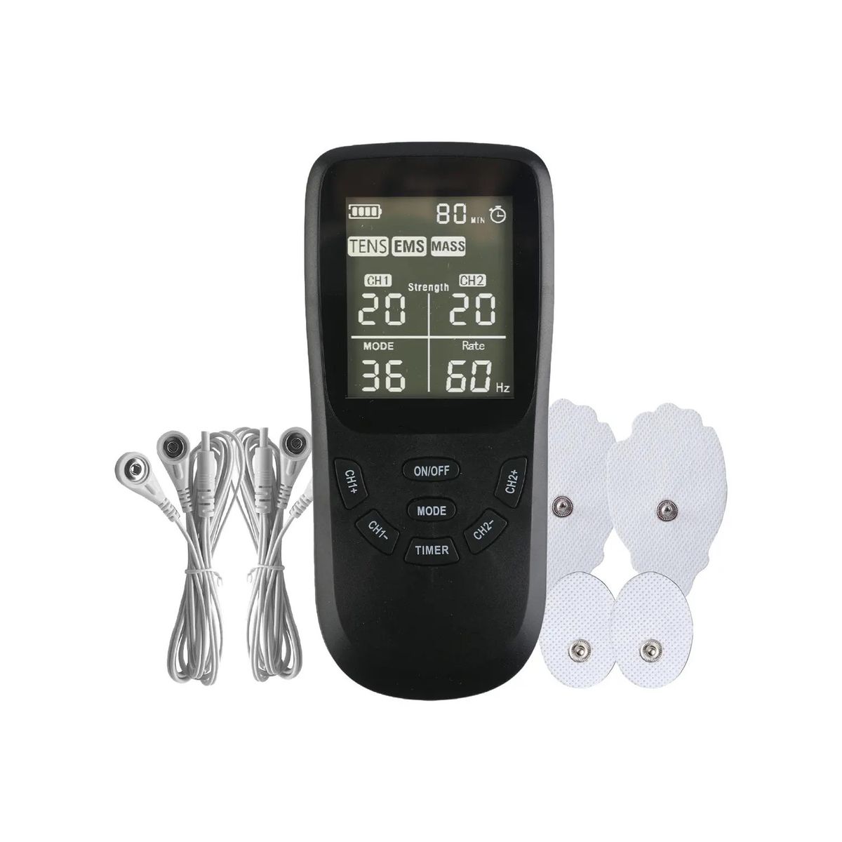 GENERICO - Tens Ems Muscular 36 Modos Electroestimulador Dual Labg
