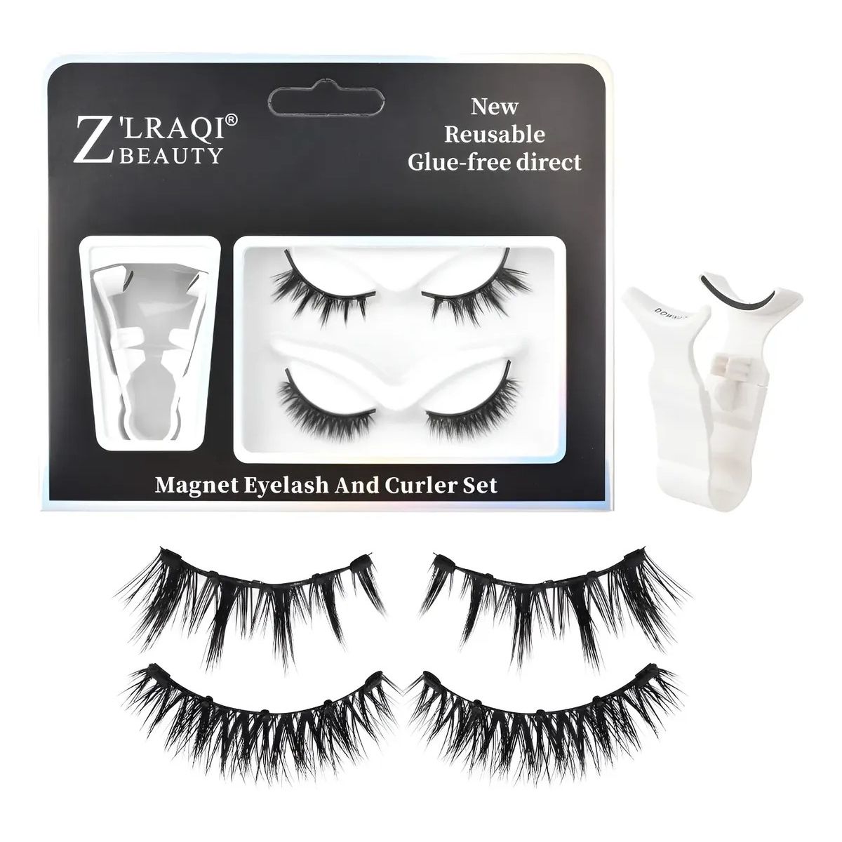 YAYKO - Pestañas Magnéticas Reutilizables Con Pinzas 2 Pares