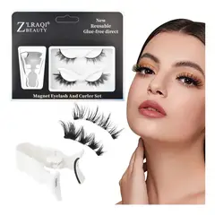 YAYKO - Pestañas Magnéticas Reutilizables Con Pinzas 2 Pares