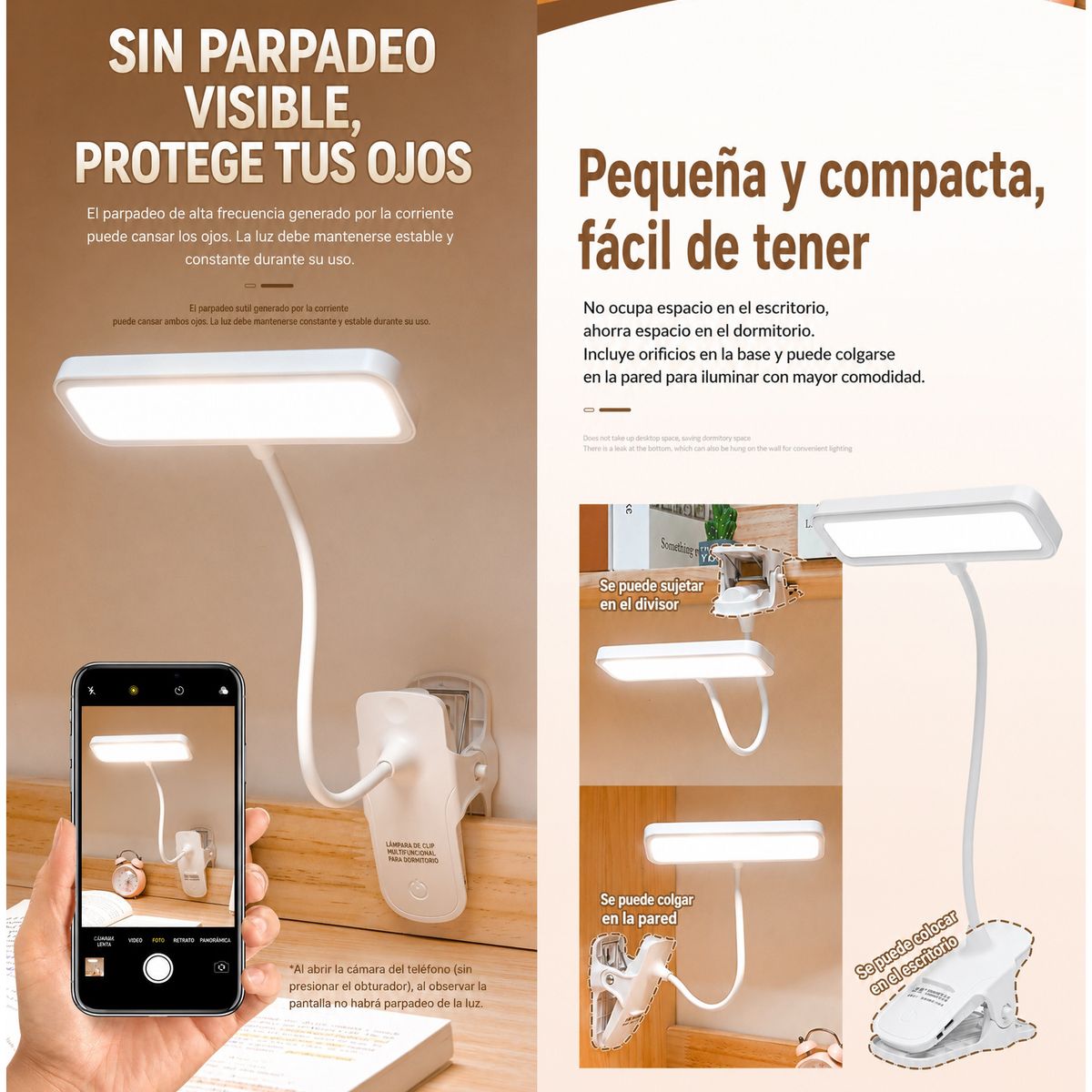 KUANGYE - Luz De Lectura Para Leer Libros Recargable
