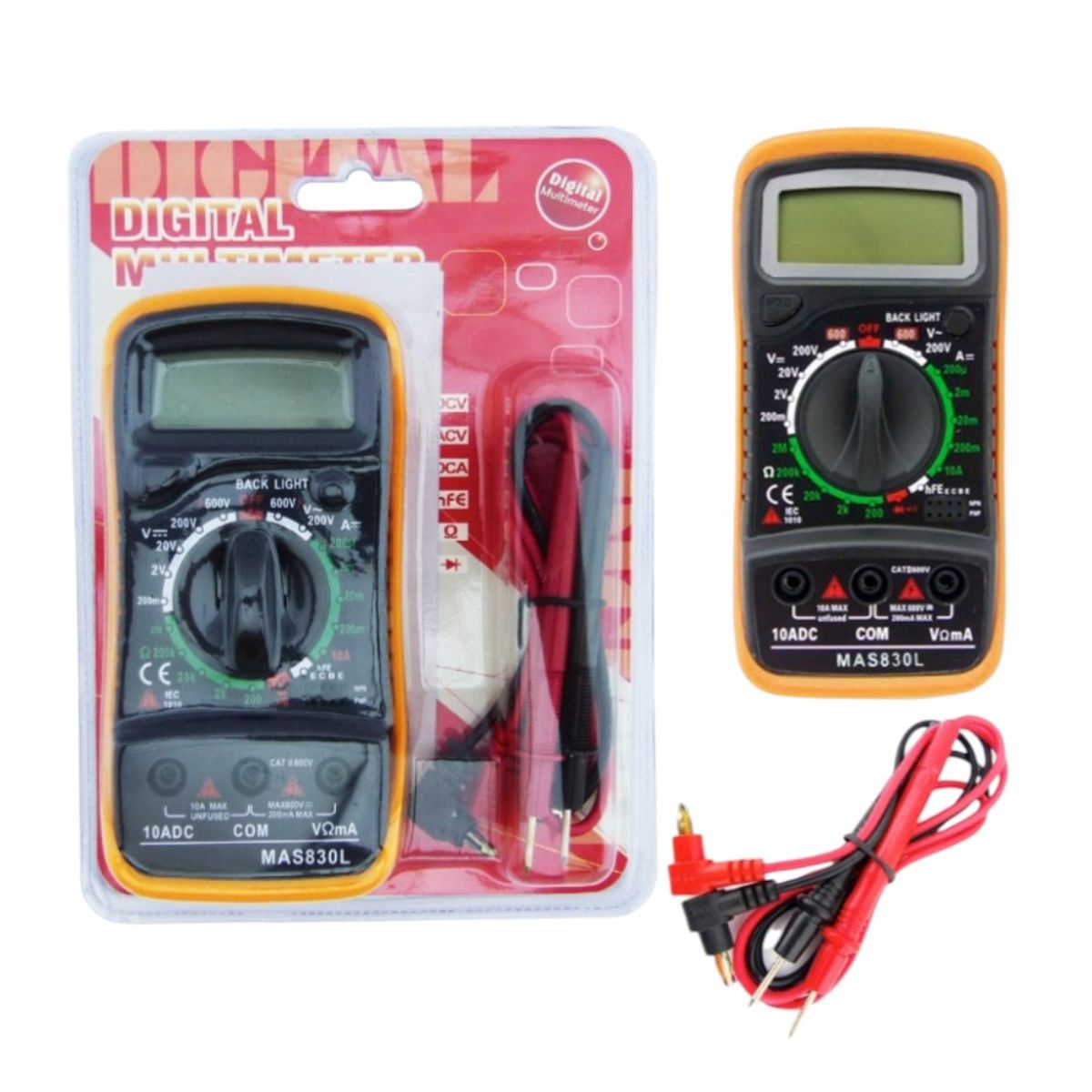 GENERICO - Tester Digital, Con Funda, Alta Calidad. Mod-XL830L. En Blister.