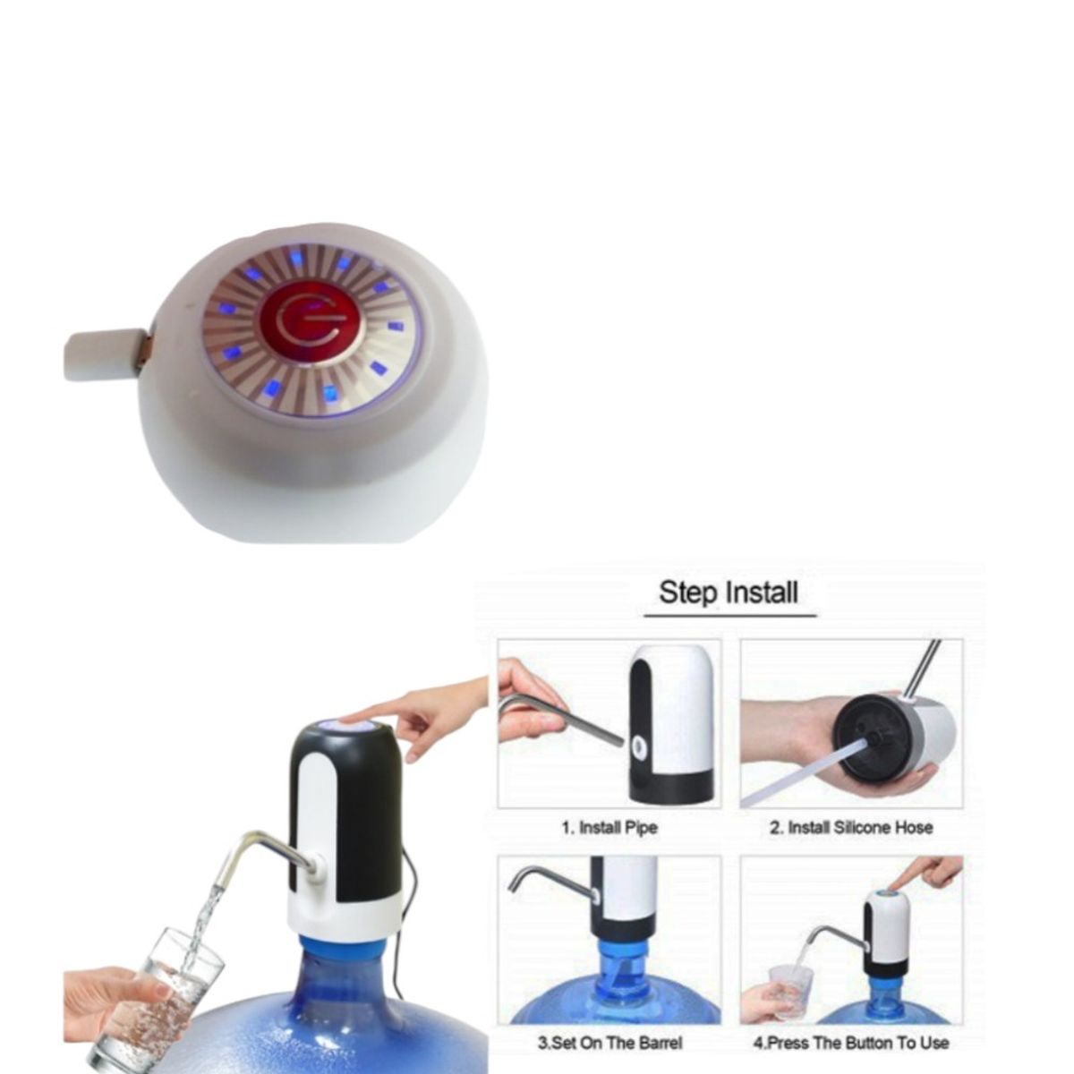 GENERICO - Dispensador De Agua, USB Recargable, Automatico