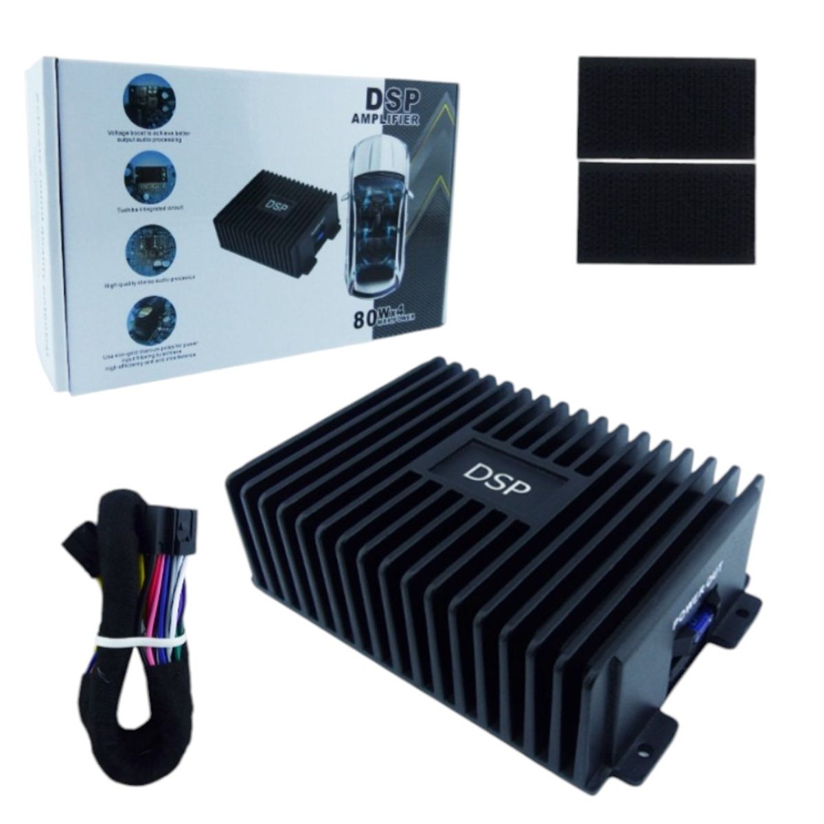 GENERICO - Amplificador DSP De 80 Watt Para Radio Android De 7, 9, Y 10