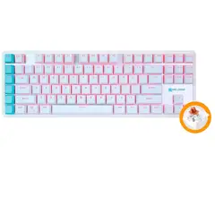 HYPE LEGEND - Teclado Mecánico Rebel RGB White L Brown Switch