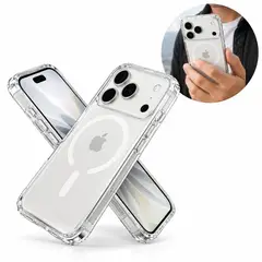 COMPUTECH - Funda / Carcasa Premium Marca Para iPhone 18 Pro Antishock Transparente con Mgsafe