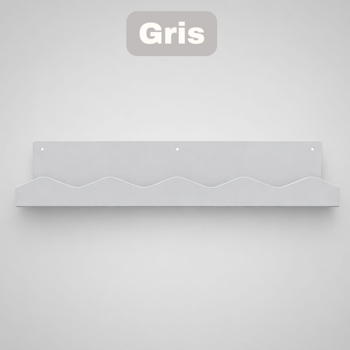 BLOKIDS - Repisa Metálica Gris Decorativa para Libros y Adornos