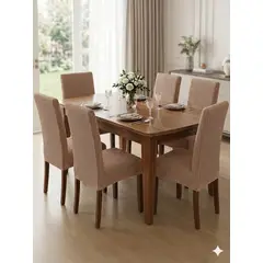 GENERICO - Fundas texturizadas para silla de comedor 6 unidades