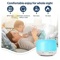 GENERICO - Humidificador Ultrasonico Humificador Aire Difusor 500ml Color Blanco