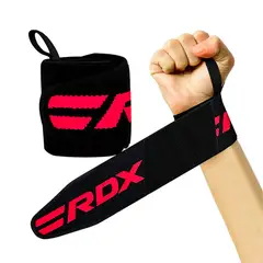 SDFIT - Muñequeras de Levantamiento RDX con Bucle de Pulgar Wraps Red Pro WAH-W2R