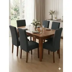 GENERICO - Fundas texturizadas para silla de comedor 6 unidades