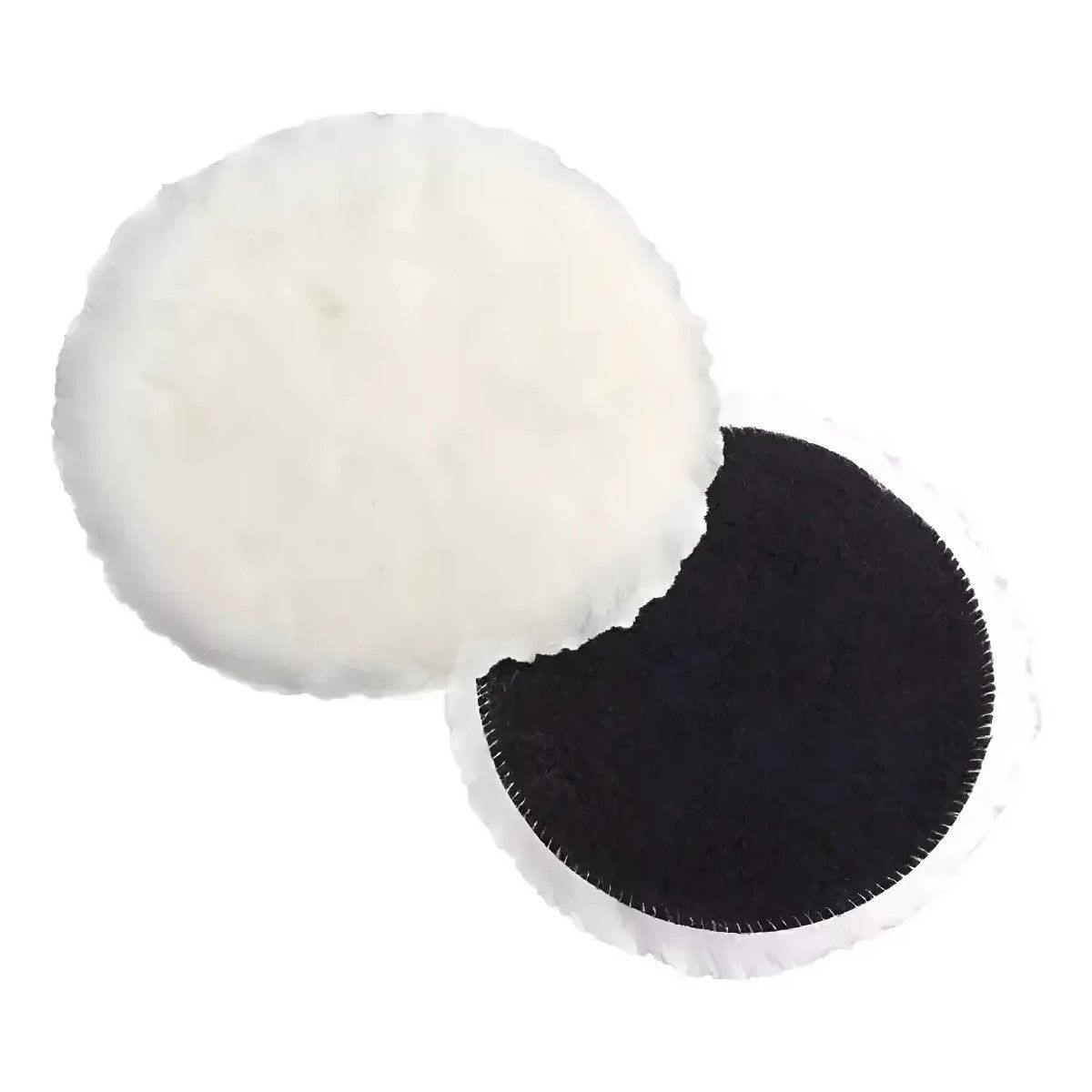 GENERICO - Disco Pulir Lana Fibra Bonet Con Velcro 115mm Pulidora Auto Blanco BELUG