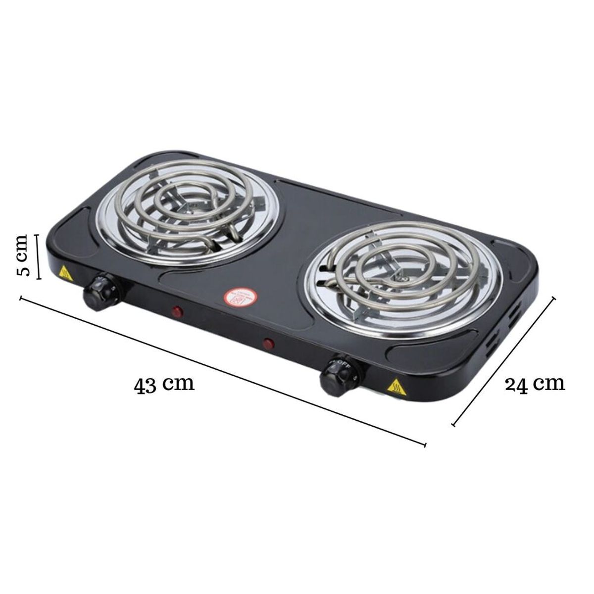 GENERICO - Cocina Electrica Portatil 2 Quemadores