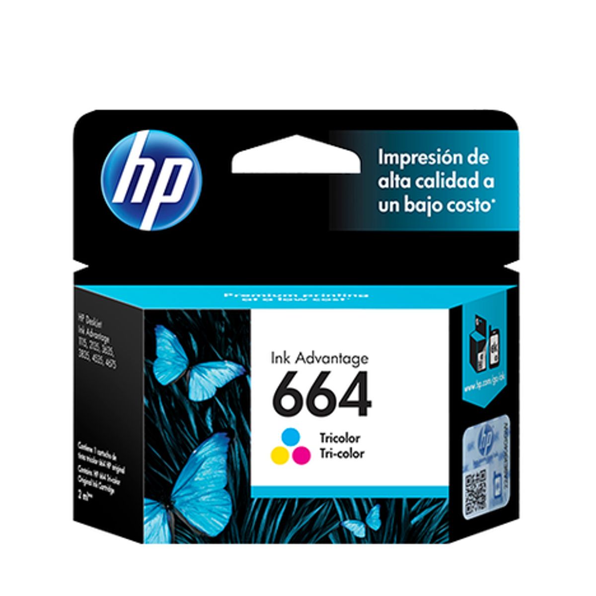 HP - Cartucho de Tinta HP 664 tricolor