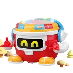 GENERICO - Juguete Tambor Musical Robot Para Bebé Con Luces Y Sonidos
