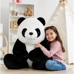 GENERICO - Oso Panda de Peluche Realista Grande 75cm